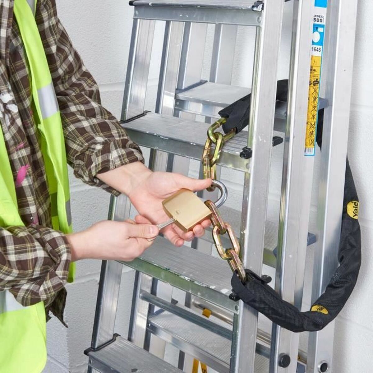 Lacăt cu cheie Yale Alamă Dreptunghiular