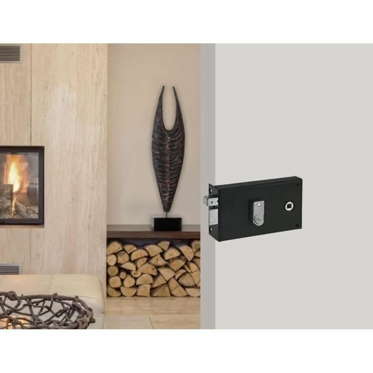 Încuietoare cu mortar Yale 19,5 x 7 x 14 cm Kaki Oțel Uși