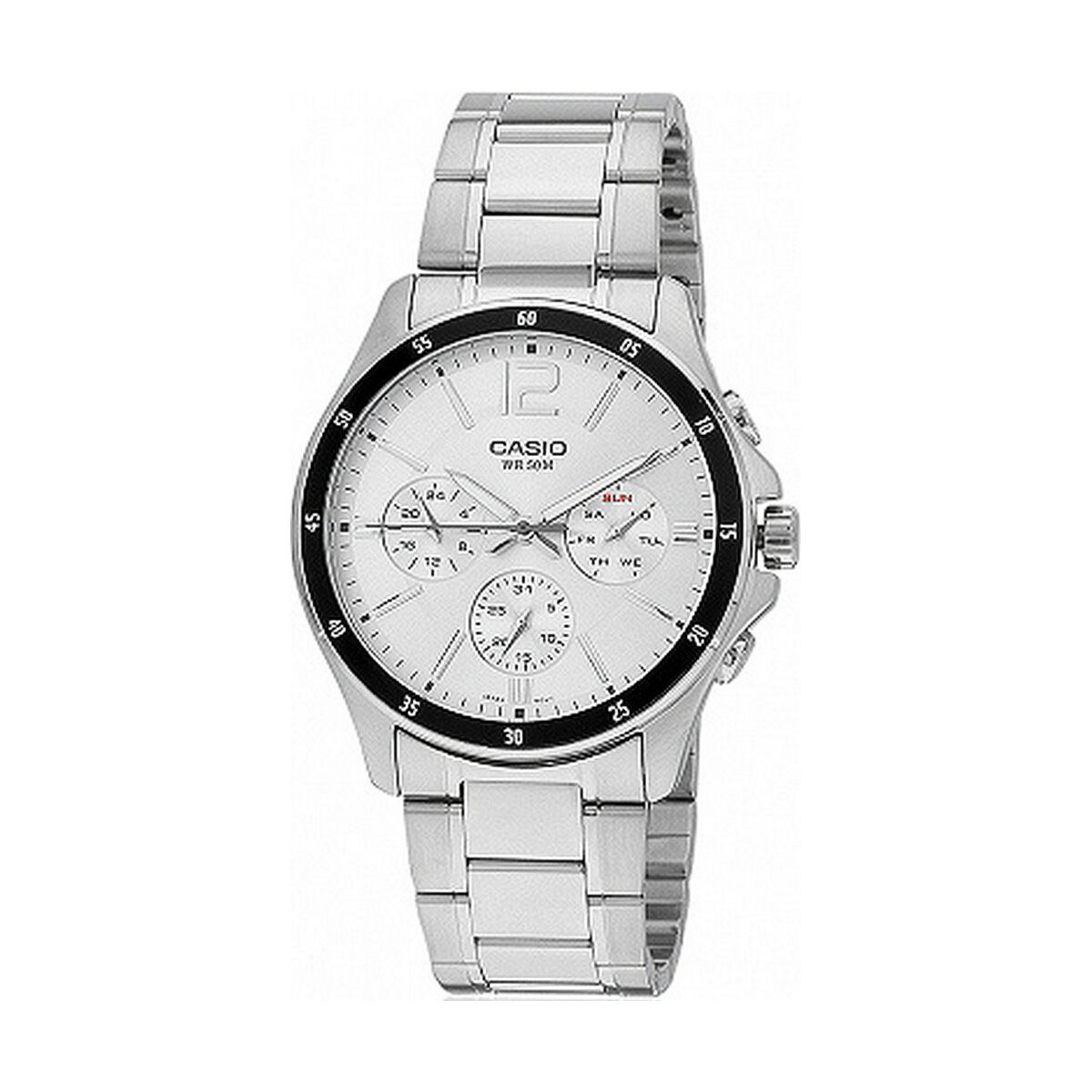 Ceas Bărbați Casio COLLECTION Alb Gri Argintiu (Ø 43,5 mm) (Ø 35 mm)