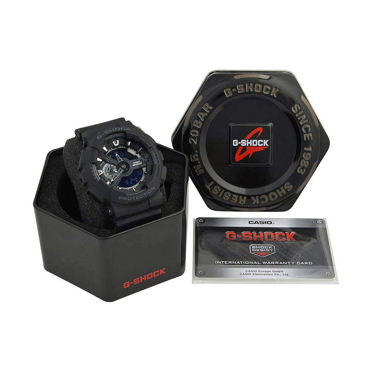 Ceas Bărbați Casio G-Shock CLASSIC Negru Argintiu (Ø 55 mm)