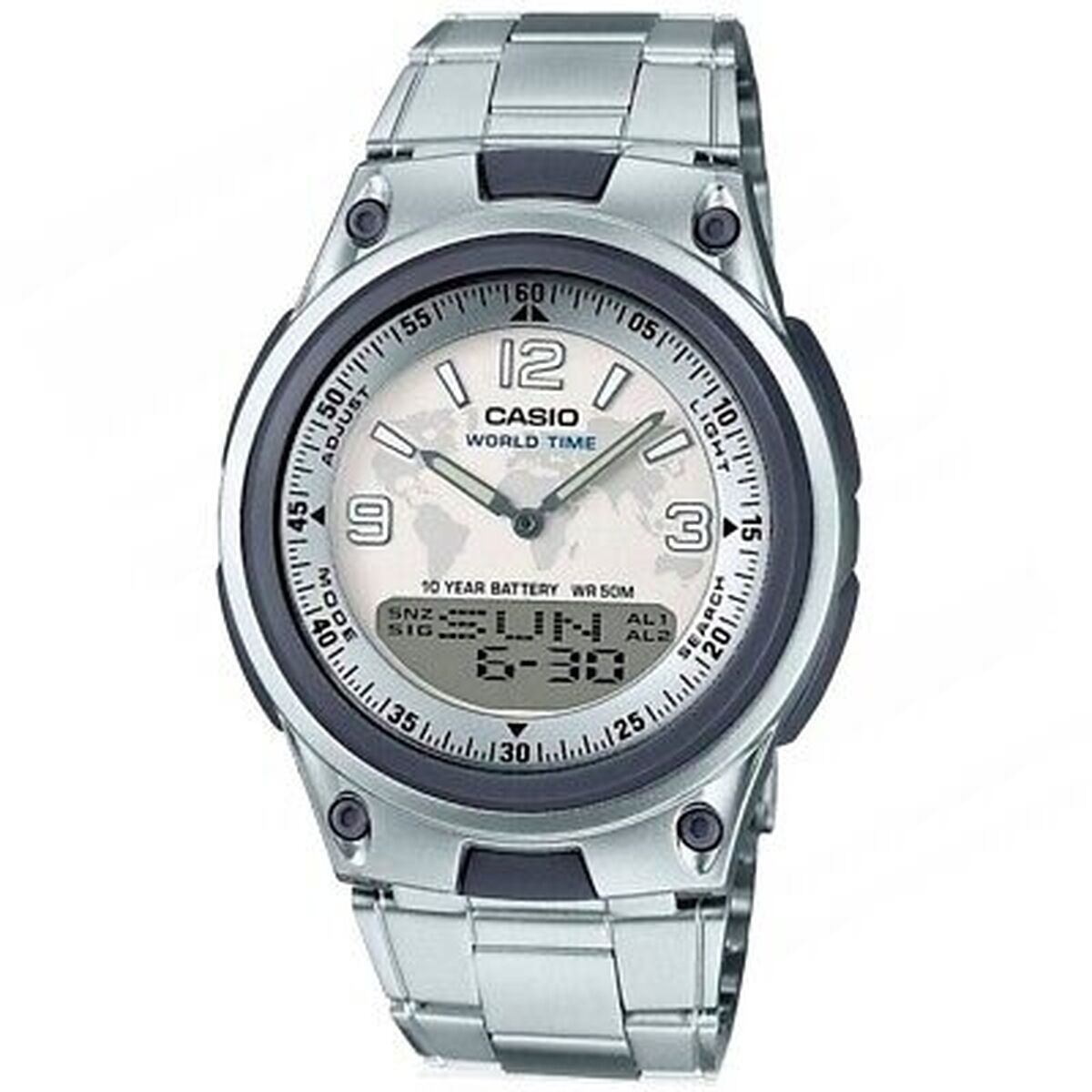 Ceas Bărbați Casio ILLUMINATOR TELEMEMO 30 Argintiu (Ø 40 mm)