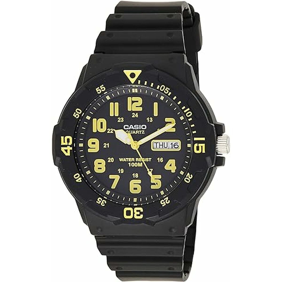 Ceas Bărbați Casio DIVER 100M Galben Negru (Ø 44,5 mm)