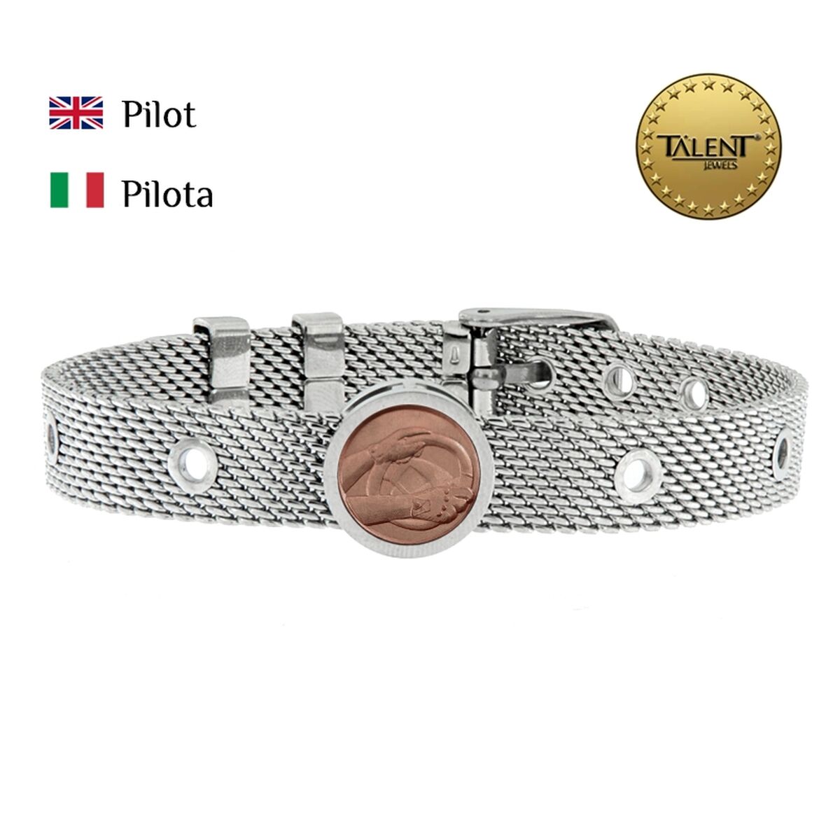 Brățară Unisex Pilot Talent Jewels TJA-1-14-02-1-235 Argintiu
