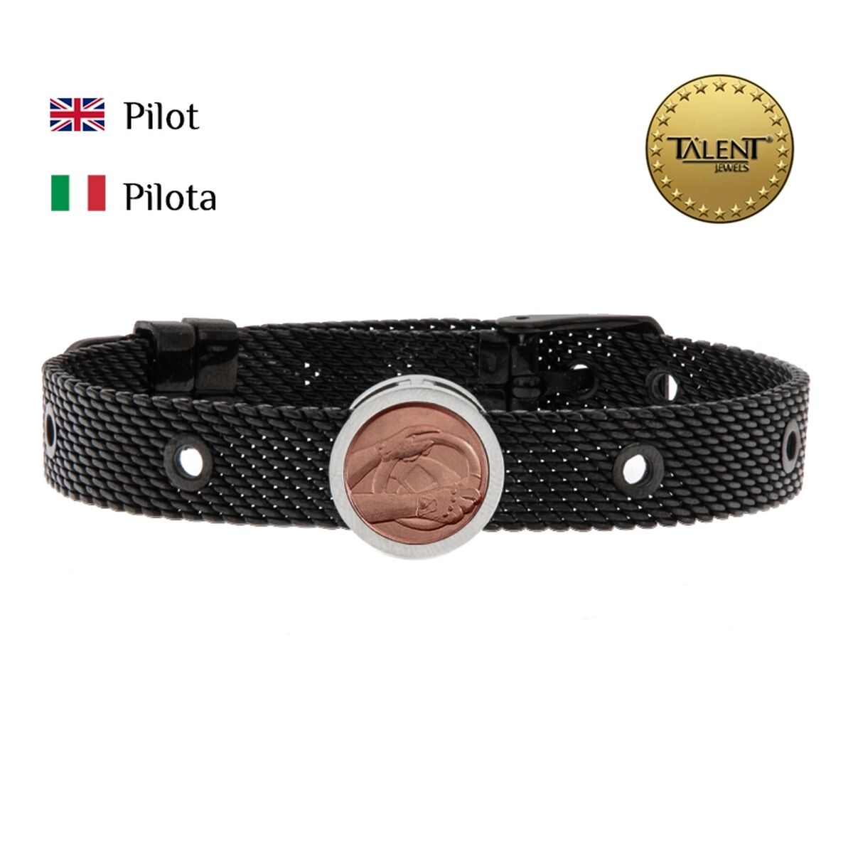 Brățară Unisex Pilot Talent Jewels TJA-1-14-02-2-235 Negru