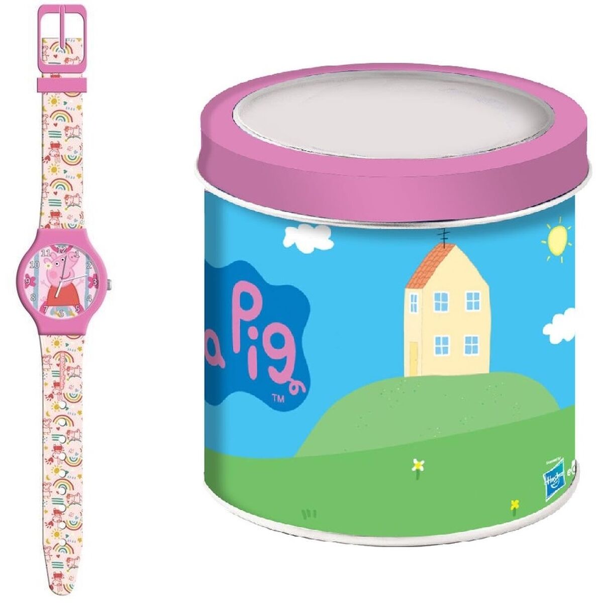 Ceas Copii Peppa Pig PEPPA PIG - TIN BOX Ø 33 mm