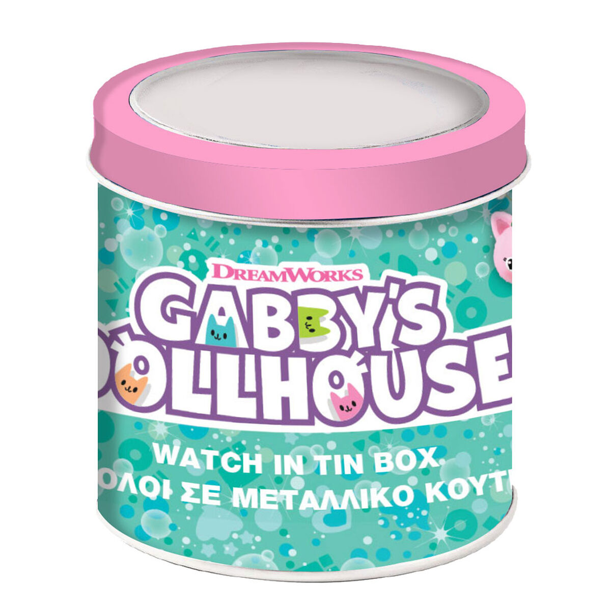 Ceas Copii Gabby's Dollhouse 000574089 - TIN BOX Ø 33 mm