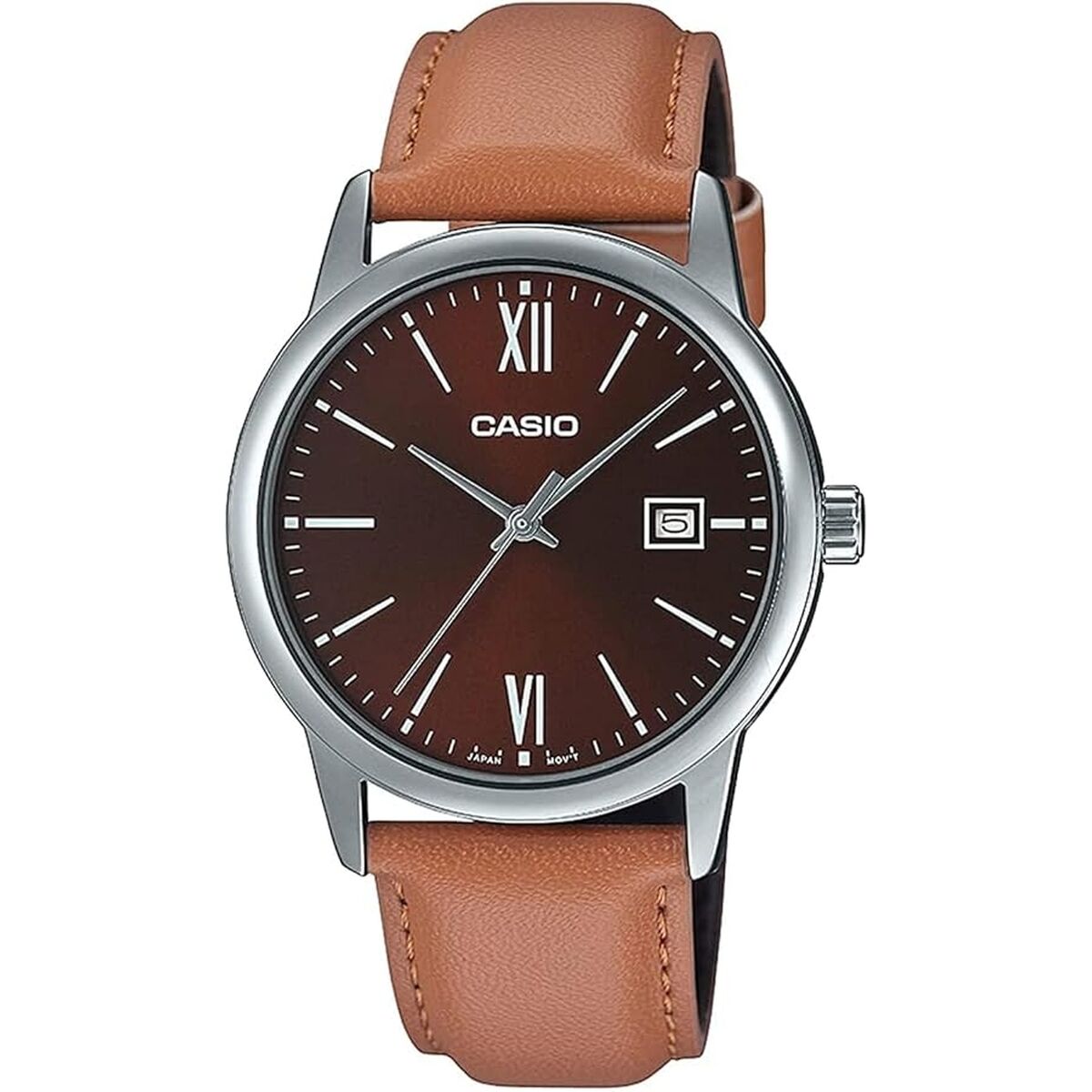 Ceas Bărbați Casio DATE, LEATHER - BRONZE (Ø 37 mm)