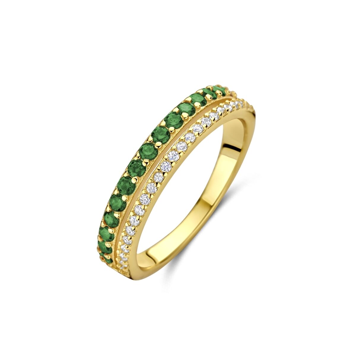 Inel Damă New Bling 9NB-1580-56 Auriu* Verde 16