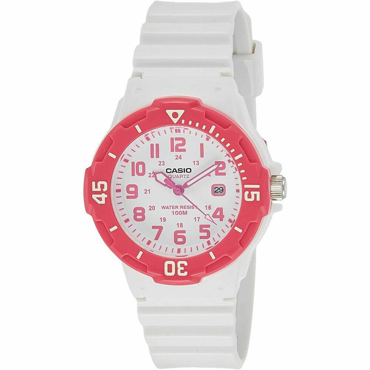 Ceas Damă Casio LADY DIVER - WHITE (Ø 34 mm)