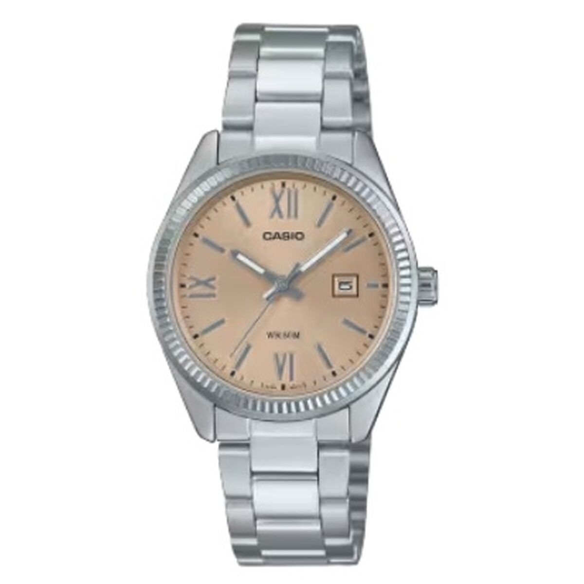 Ceas Damă Casio LADY DATE - CHAMPAGNE Argintiu (Ø 30 mm)