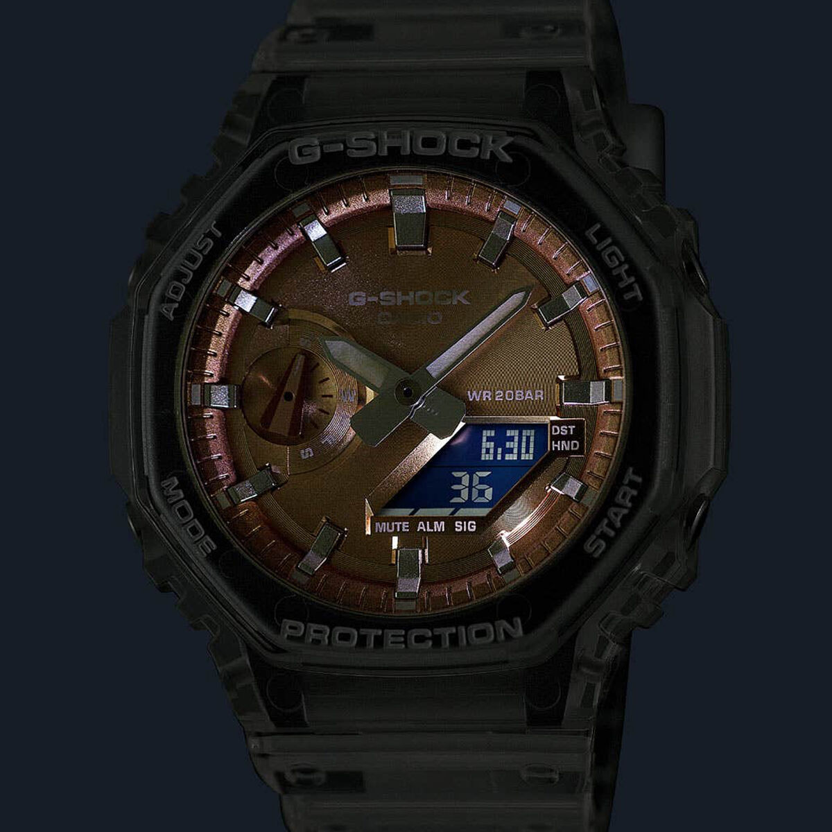 Ceas Bărbați Casio G-Shock BRIGHT METALLIC - LIGHT BLUE (Ø 44,5 mm)