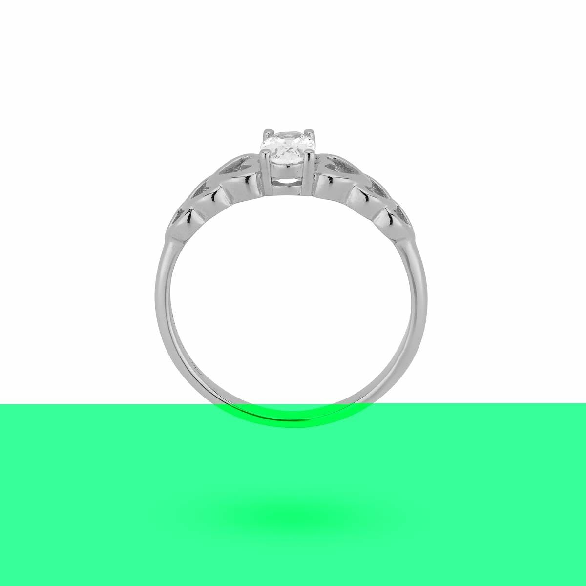 Inel Damă 24KAE 124141S/54 Argintiu 14