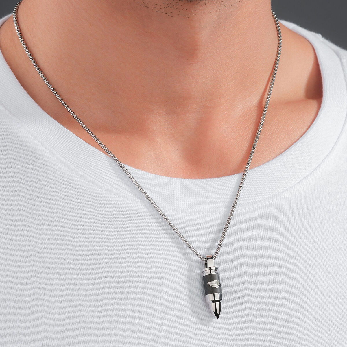 Colier Bărbați Police PEAGN0034102 Argintiu