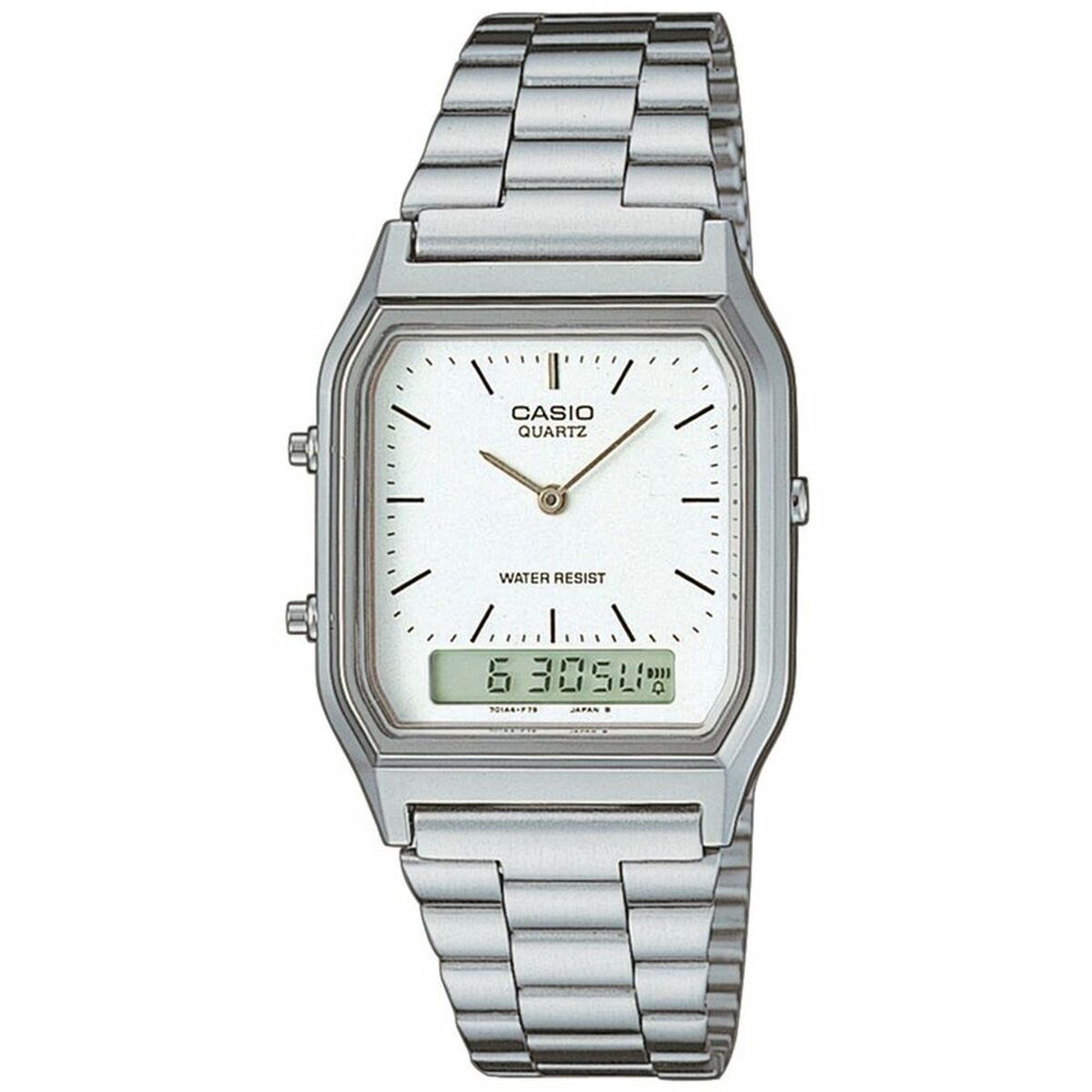 Ceas Unisex Casio AQ-230A-7DMQYES Alb Argintiu (Ø 38,5 mm) (Ø 29 mm)