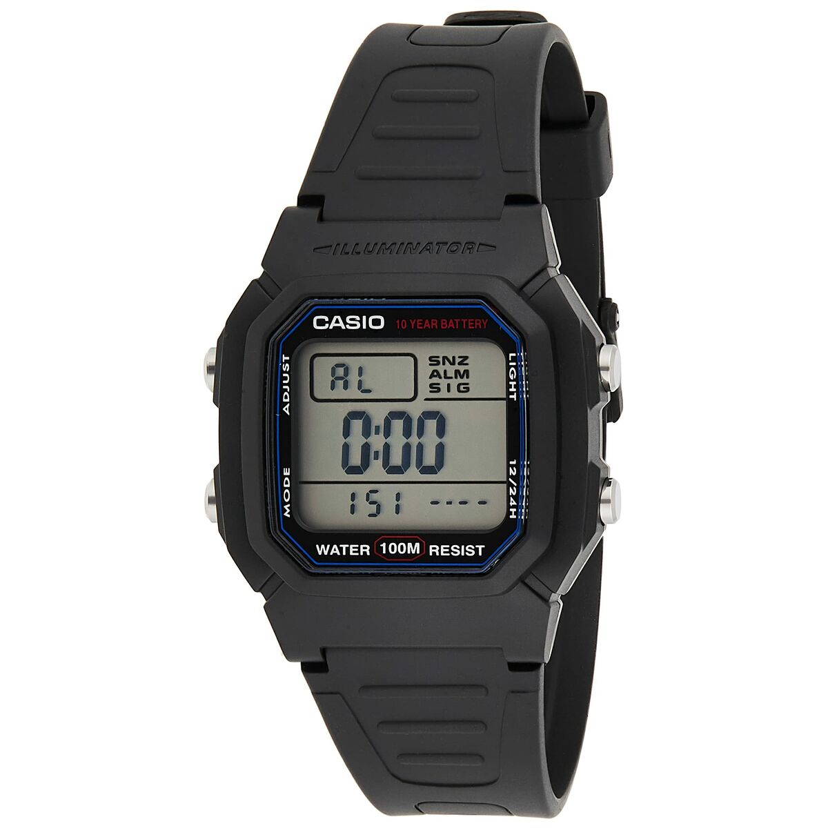 Ceas Bărbați Casio DIVER -ILLUMINATOR 10 YEARS BATTERY Negru (Ø 37 mm)