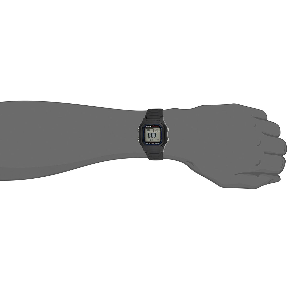 Ceas Bărbați Casio DIVER -ILLUMINATOR 10 YEARS BATTERY Negru (Ø 37 mm)