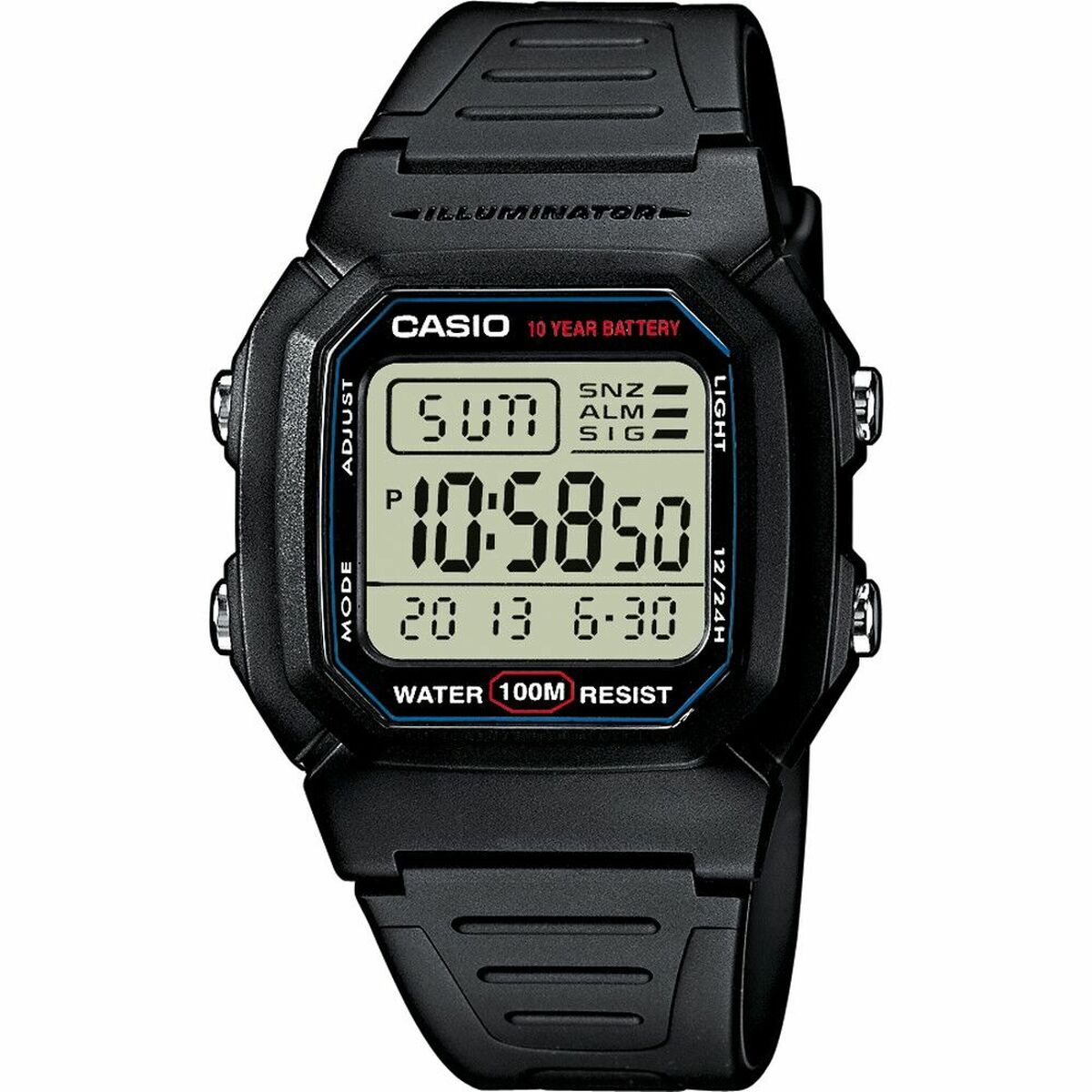 Ceas Bărbați Casio DIVER -ILLUMINATOR 10 YEARS BATTERY Negru (Ø 37 mm)
