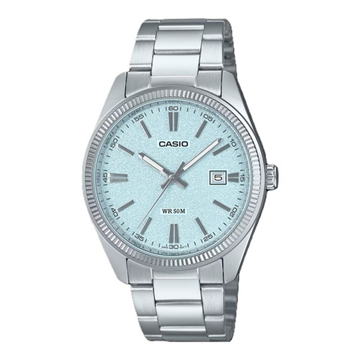 Ceas Bărbați Casio DATE - LIGHT BLUE, MATTE DIAL (Ø 38,5 mm)