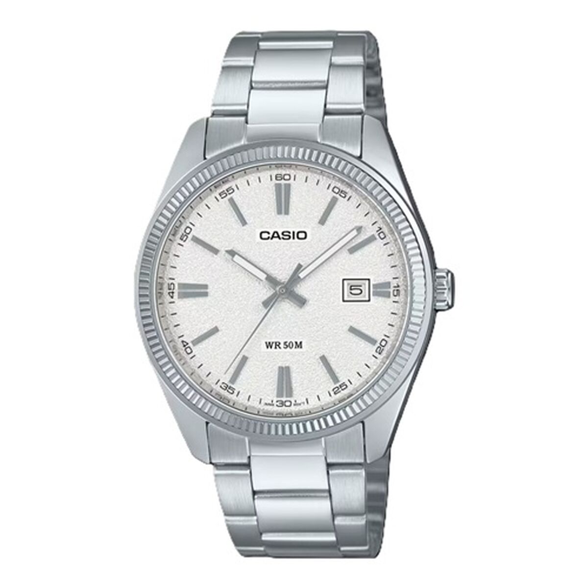 Ceas Bărbați Casio DATE - WHITE, MATTE DIAL (Ø 38,5 mm)