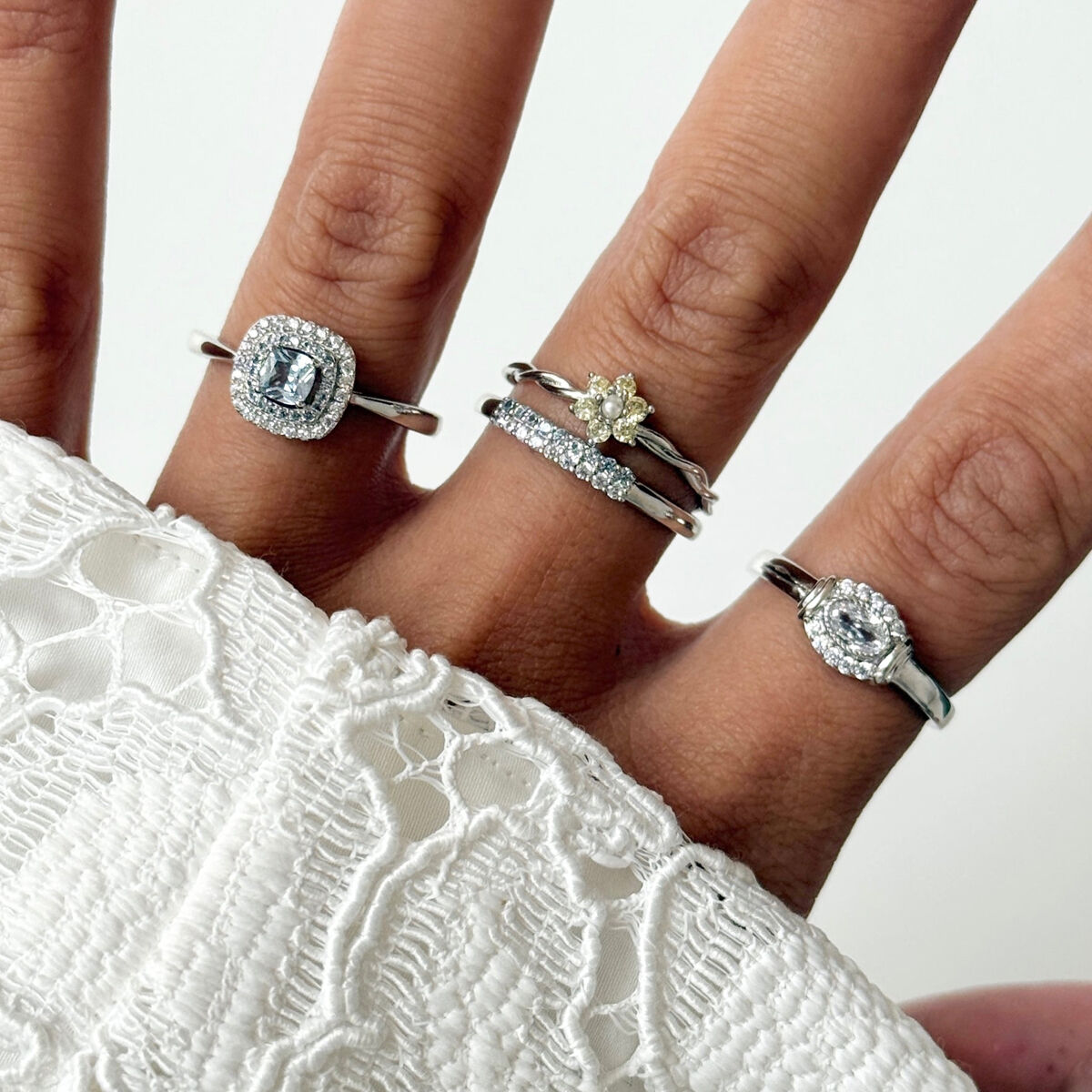 Inel Damă 24KAE 124174S/54 Argintiu 14