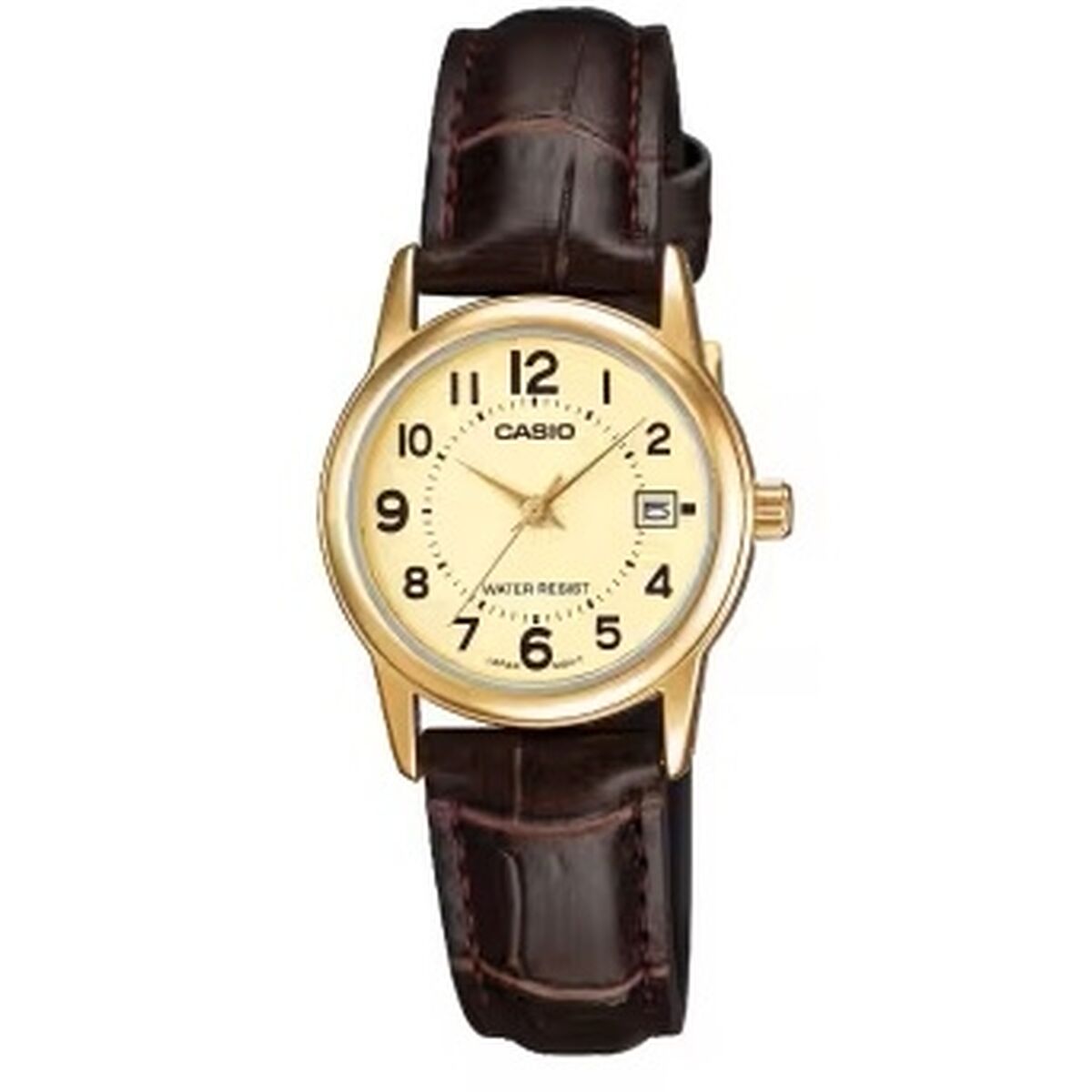 Ceas Damă Casio LADY DATE LEATHER - GOLD (Ø 31 mm)