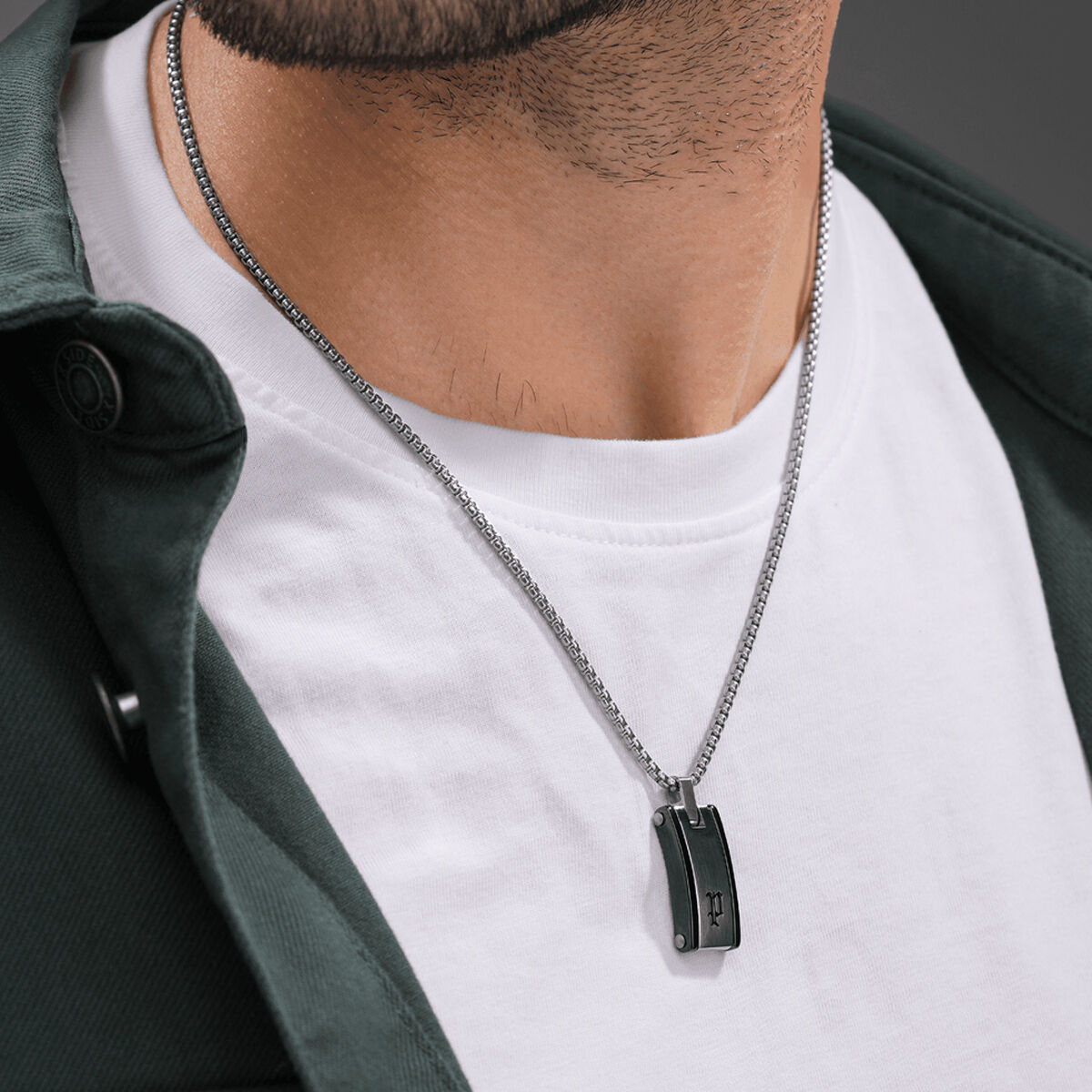 Colier Bărbați Police PEAGN0078601 Argintiu