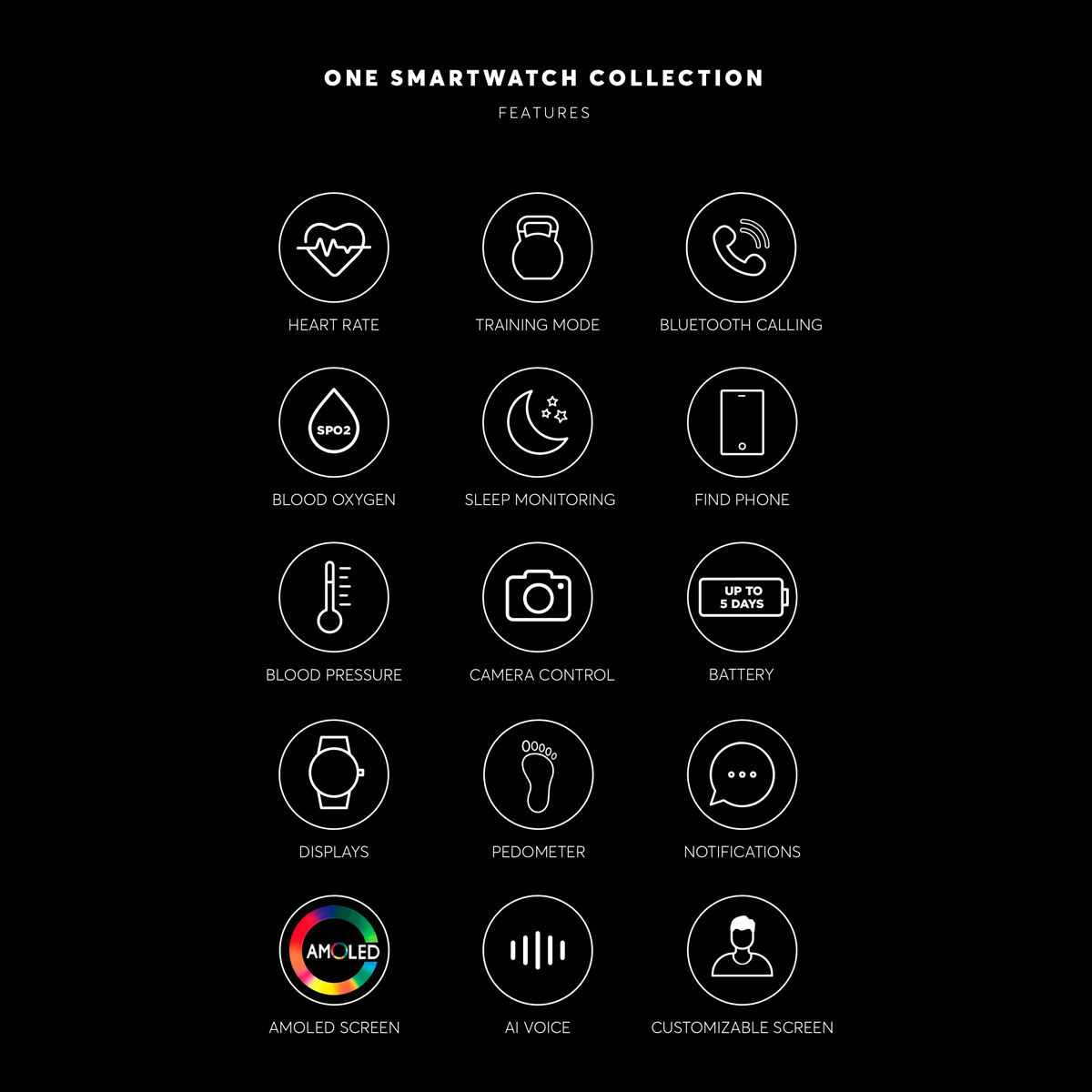 Smartwatch ONE OSW0100BP41J 41 mm Bărbați