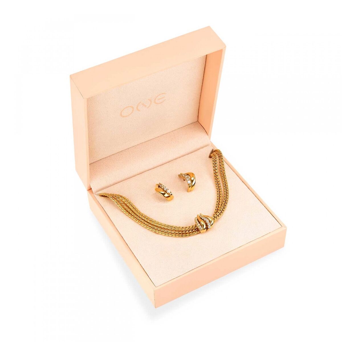Set Colier și Cercei Damă One Jewels OJSET15G Auriu*