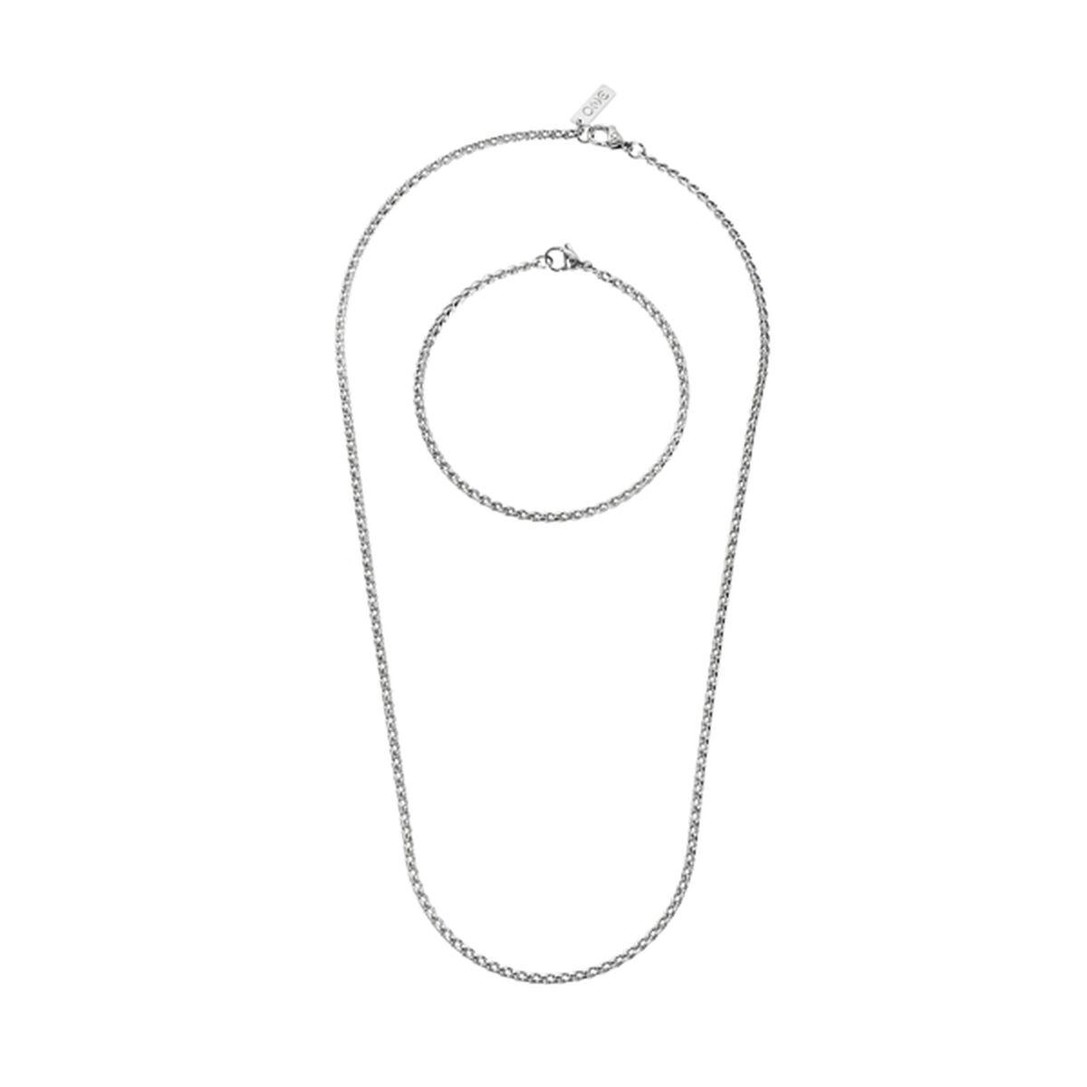 Set colier și brățară One Jewels OAMN4102SS Argintiu