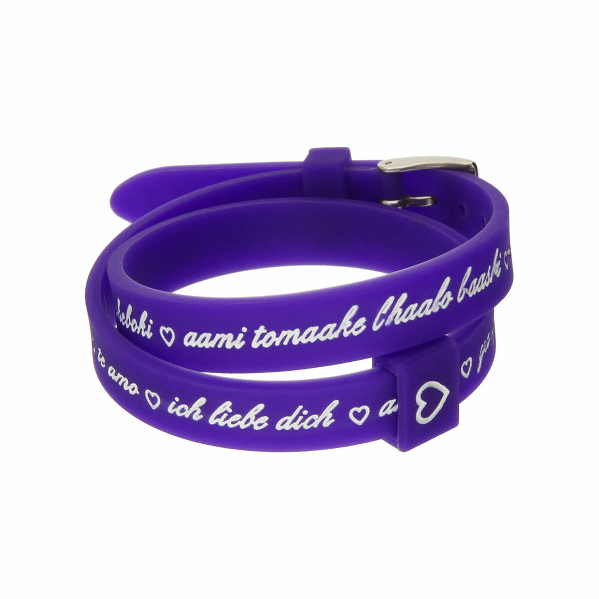 Brățară Damă il mezzometro I LOVE YOU SILVER - BRACCIALE IN SILICONE/SILICONE BRACELET