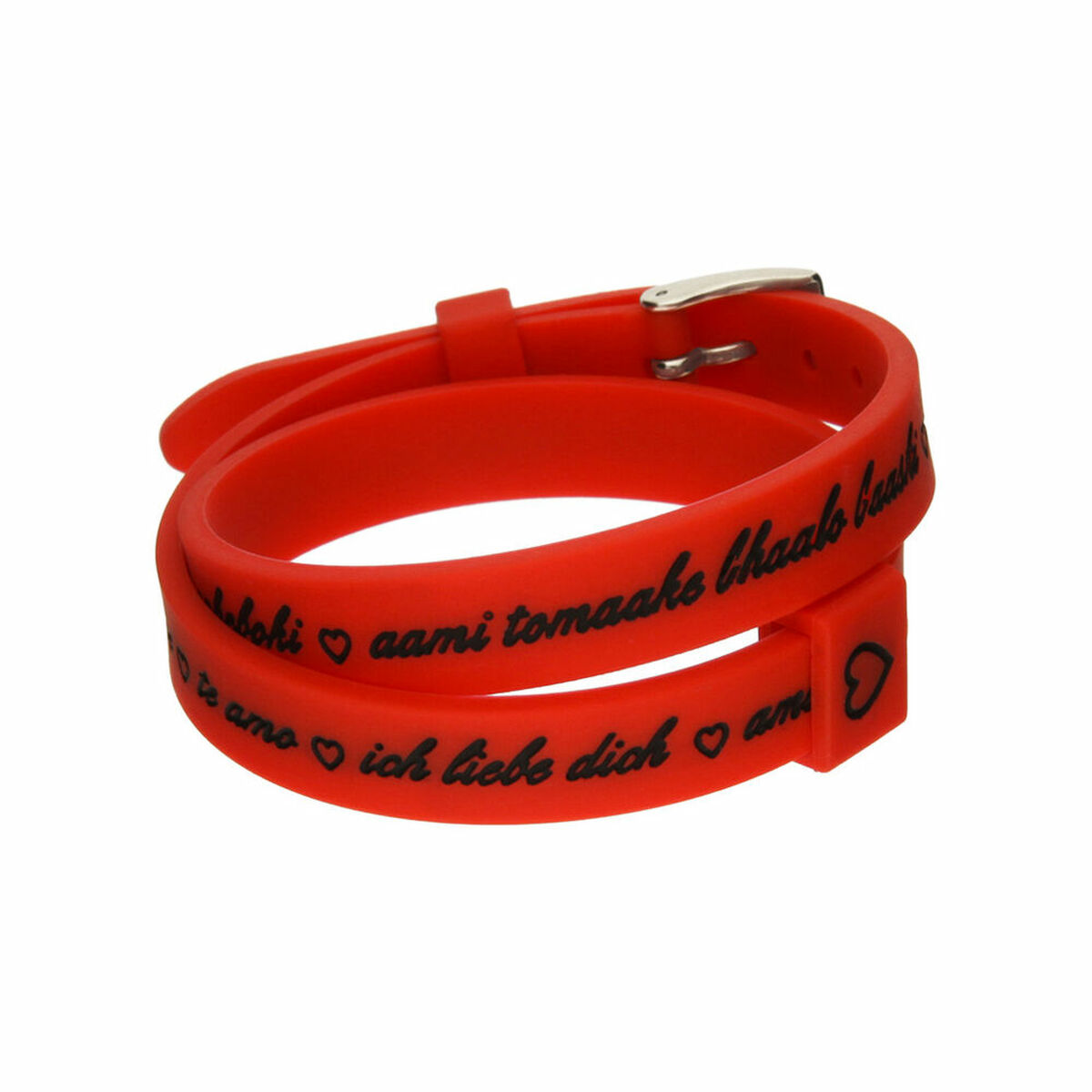 Brățară Damă il mezzometro I LOVE YOU SILVER - SILICONE BRACELET