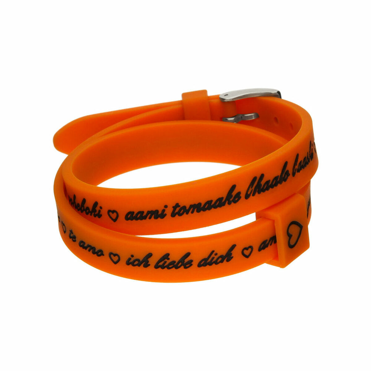 Brățară Damă il mezzometro I LOVE YOU SILVER - SILICONE BRACELET