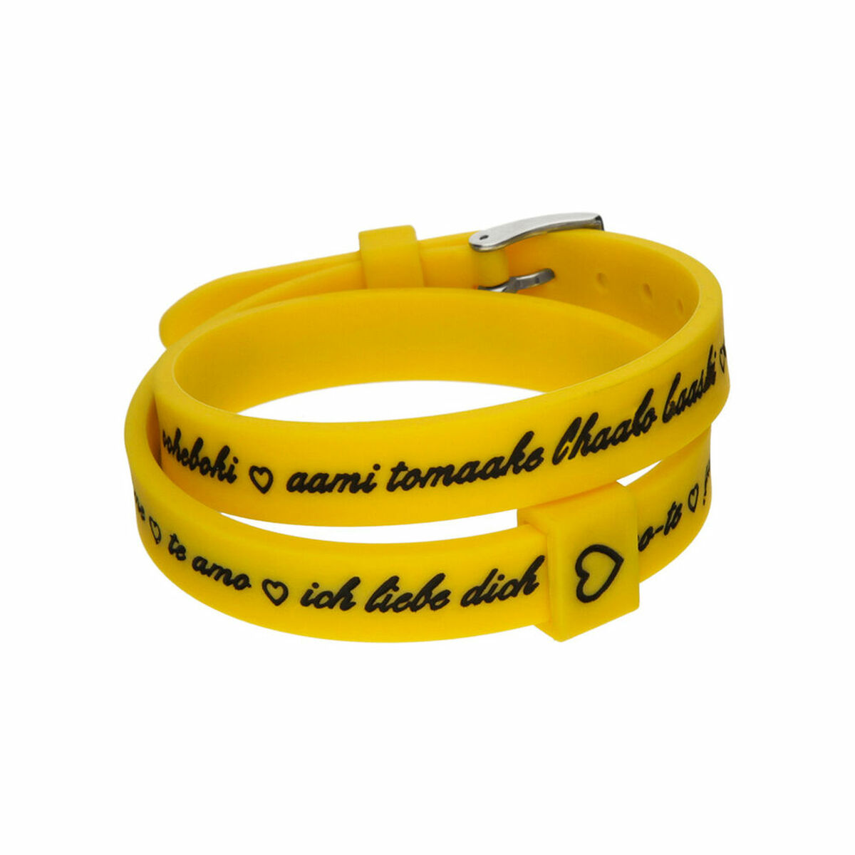 Brățară Damă il mezzometro I LOVE YOU SILVER - BRACCIALE IN SILICONE/SILICONE BRACELET
