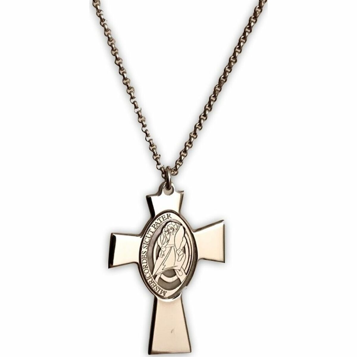 Colier Unisex Amen CROCE GESU MADRE PERLA