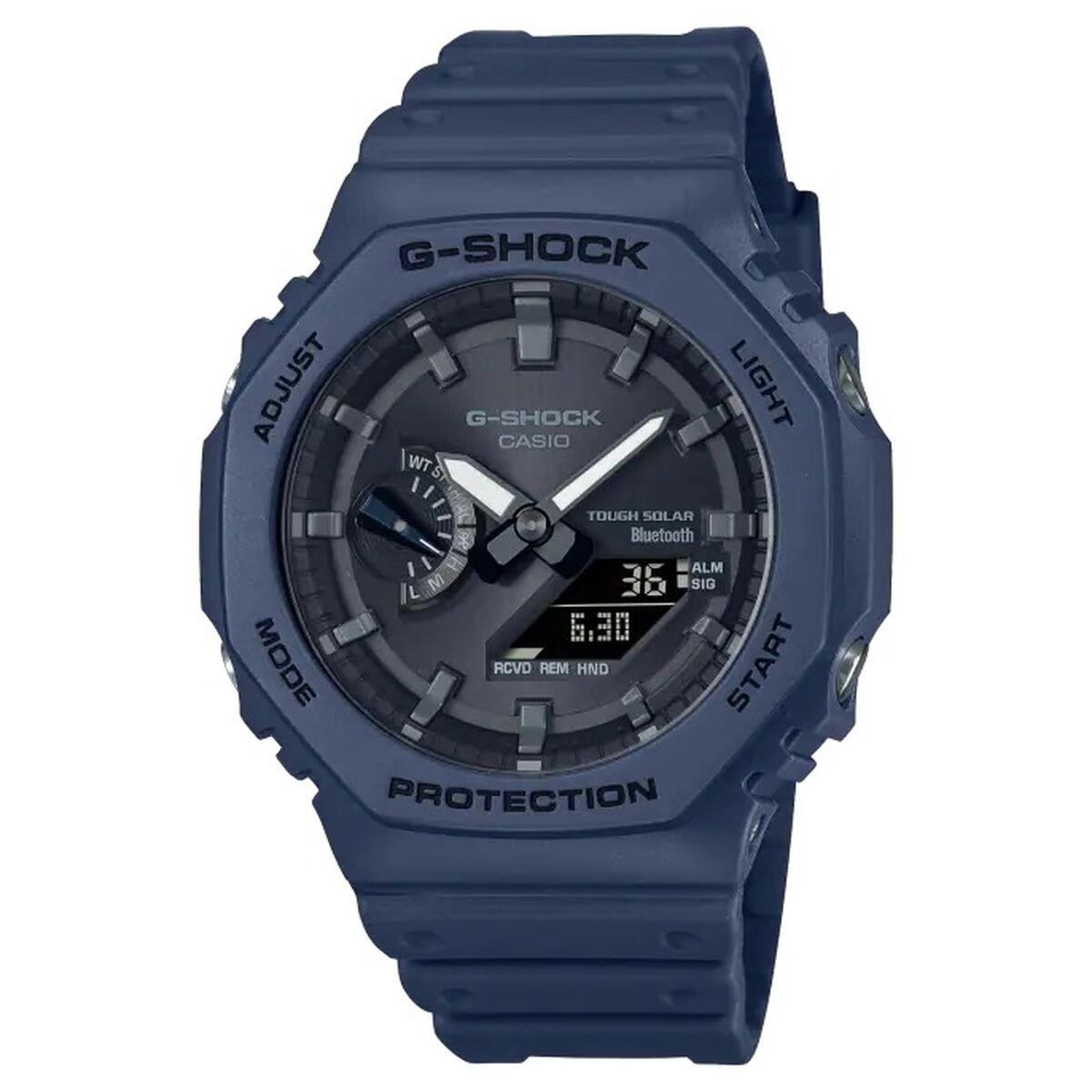 Ceas Bărbați Casio NEW OAK  - BLUETOOTH + TOUGH SOLAR Negru (Ø 44,5 mm) (Ø 45,5 mm)