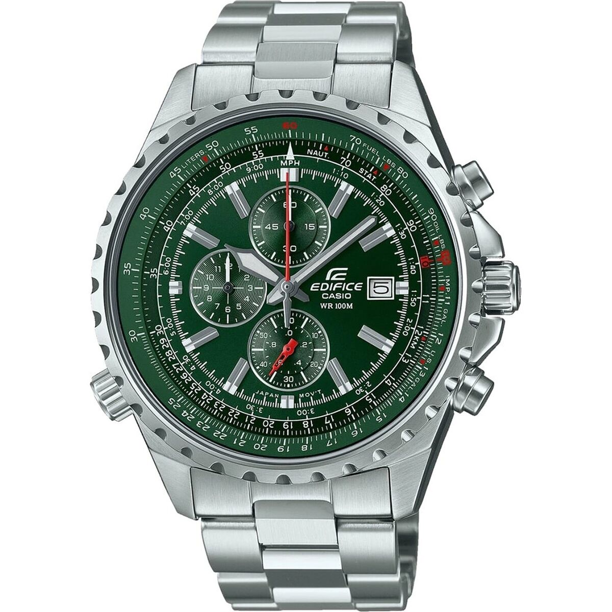 Ceas Bărbați Casio EF-527D-3AVUEF Verde Argintiu (Ø 45 mm)