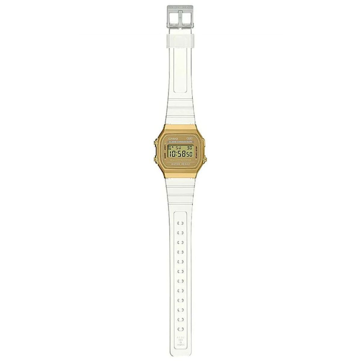 Ceas Unisex Casio VINTAGE COLLECTION - TRANSPARENT BAND - GOLD (Ø 36 mm)