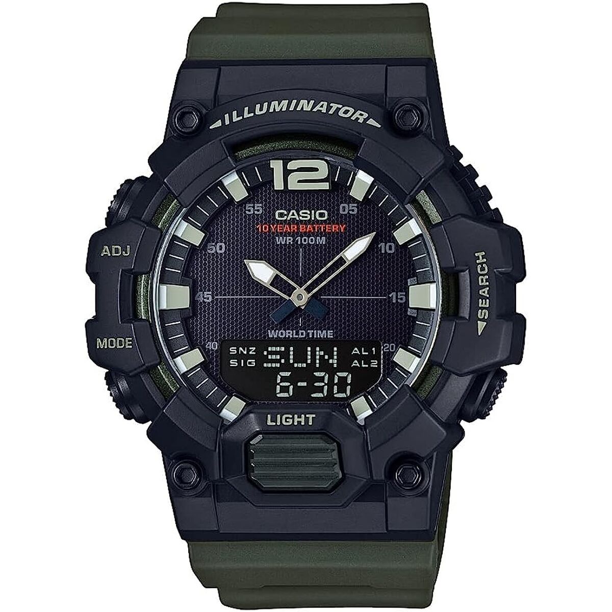 Ceas Bărbați Casio ILLUMINATOR BLACK - ARMY GREEN (Ø 48 mm)