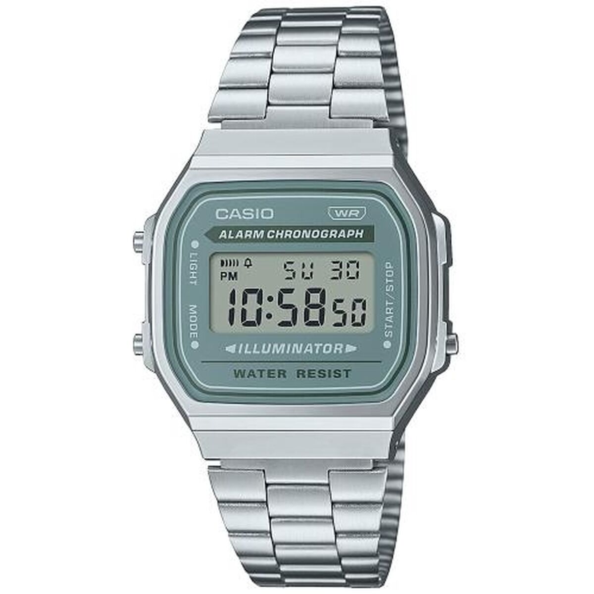 Ceas Unisex Casio A168WA-3AYES Verde Argintiu (Ø 36 mm) (Ø 35 mm)