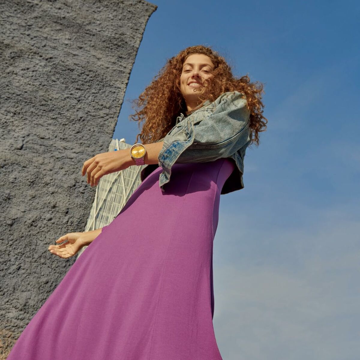 Ceas Bărbați Swatch SB07S103G Galben Argintiu (Ø 47 mm)