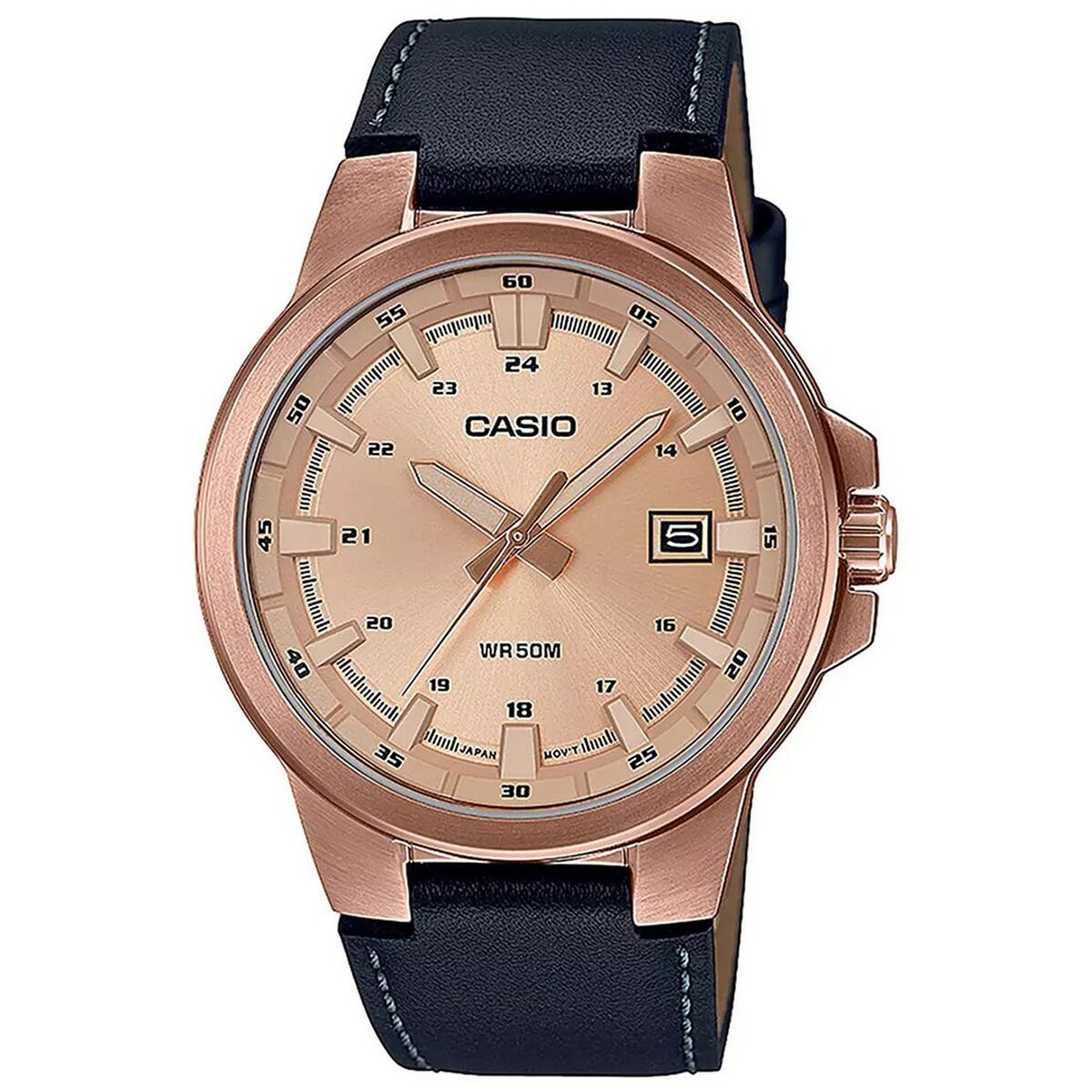 Ceas Bărbați Casio 3D - LEATHER, ROSE GOLD ***SPECIAL PRICE*** Maro (Ø 41,5 mm)