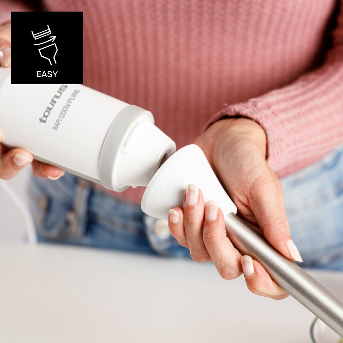 Mixer Manual Taurus BAPI 1200 PURE 1200 W Alb