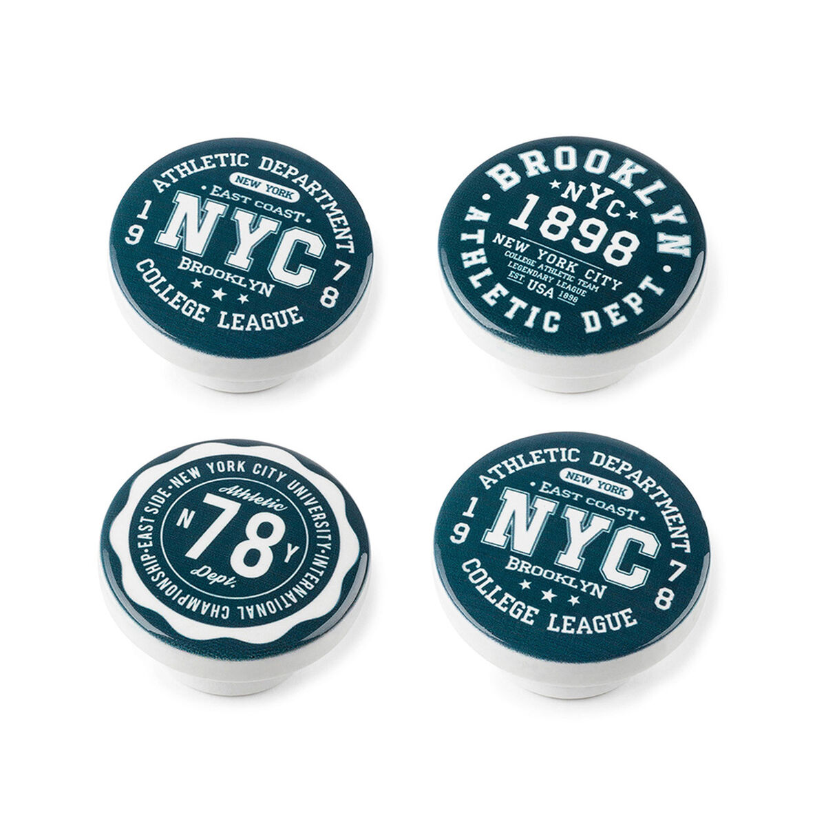 Clanță Rei m12 lemn de fag Ilustrat Ø 40 x 22 mm 4 Piese