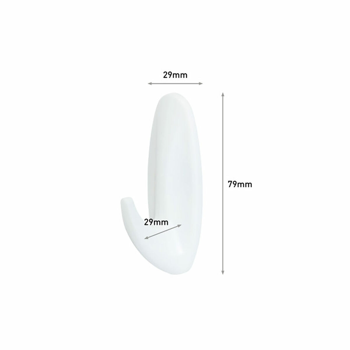 Cârlig pentru agățat 3M 1,3 kg Alb Metal Plastic (2 Unități)