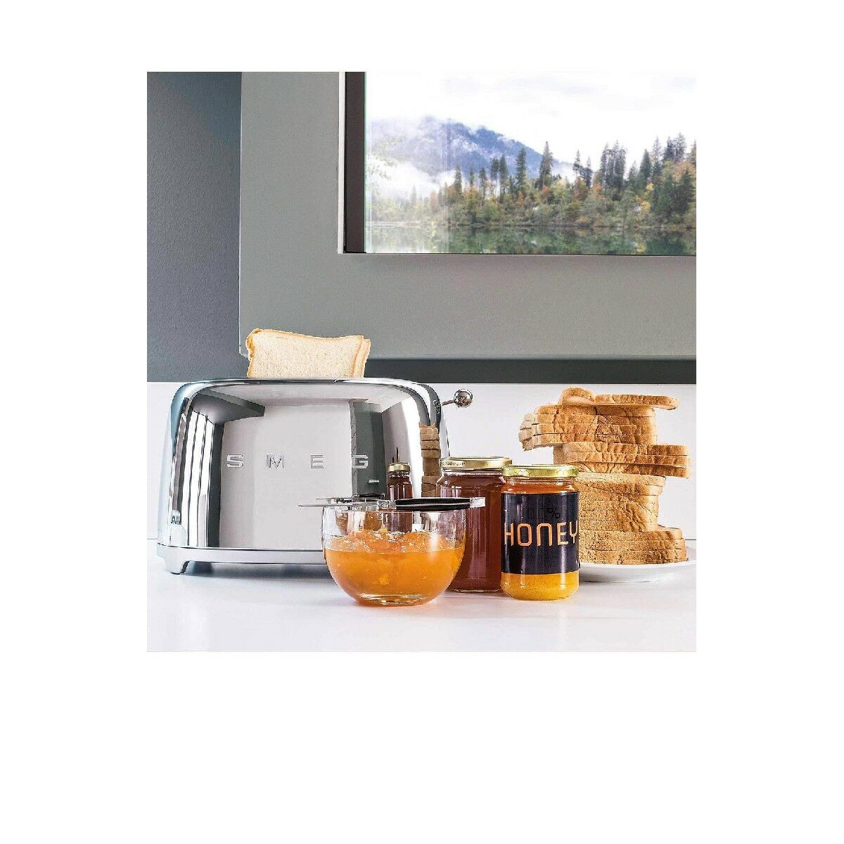 Prăjitor de Pâine Smeg TSF01SSEU 950 W Crom