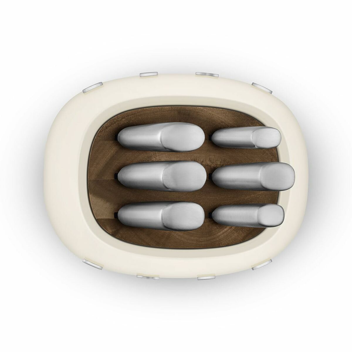 Set de cuțite de bucătărie și suport Smeg KBSF02CR Crem