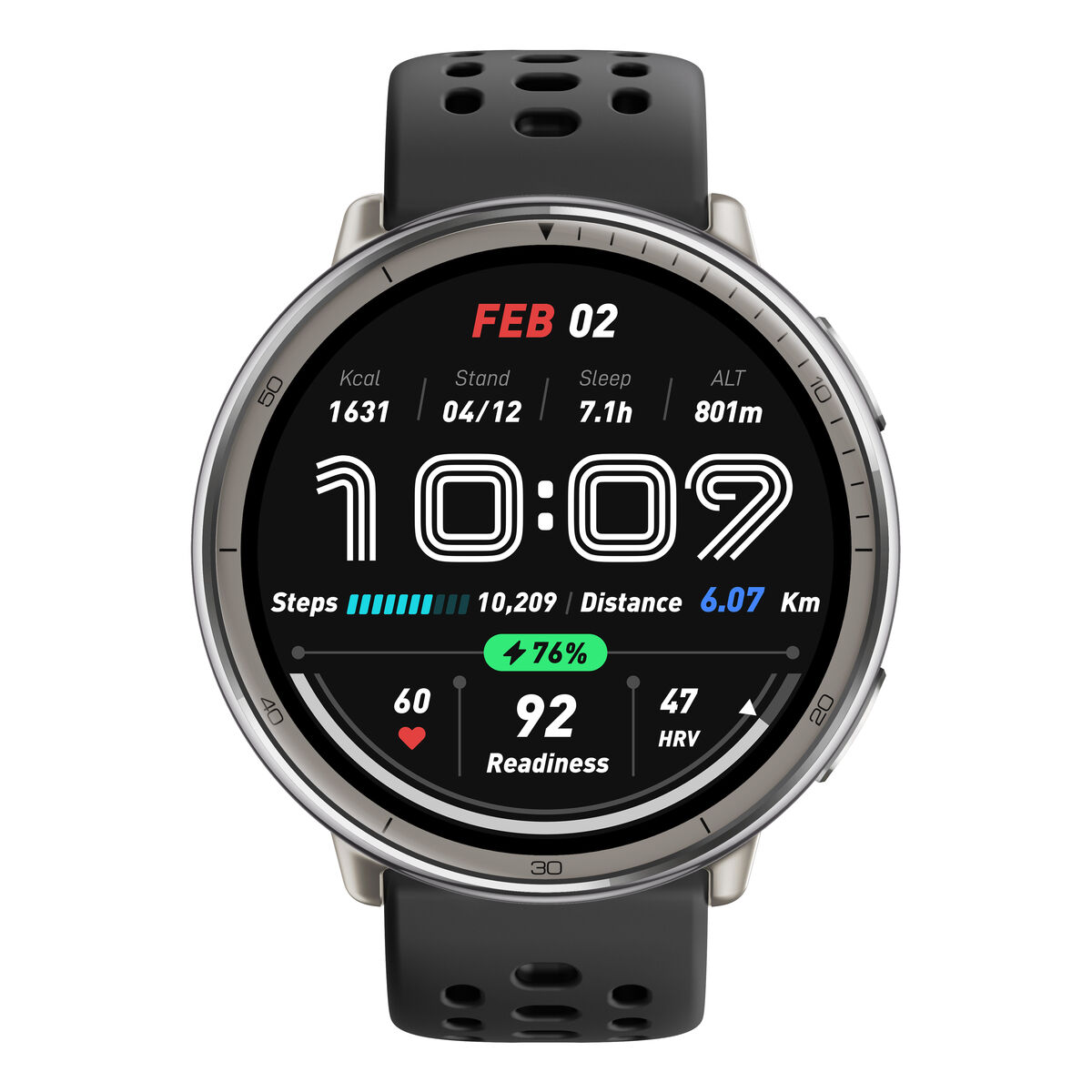 Smartwatch Amazfit Active 2 Negru Argintiu Ø 44 mm