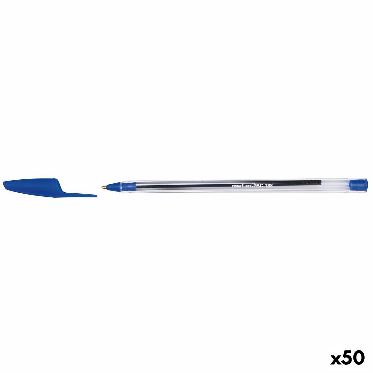 Stilou Molin BC188 Geam 1 mm Albastru (50 Unități)