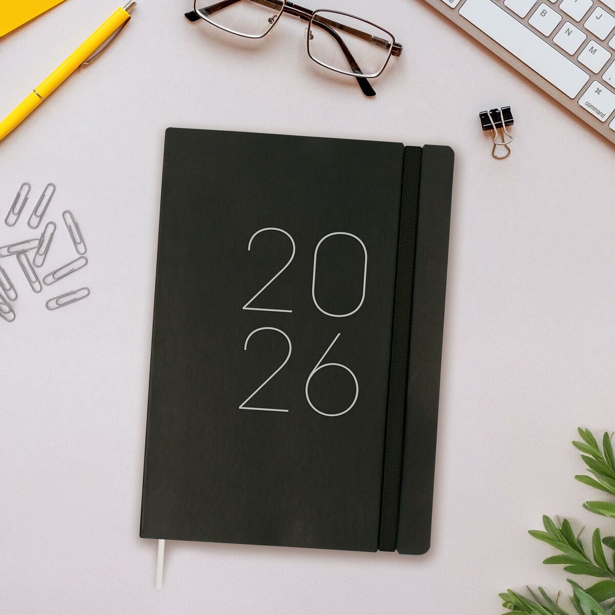 Agendă Finocam FLEXI Negru A5 14,8 x 21 cm 2026