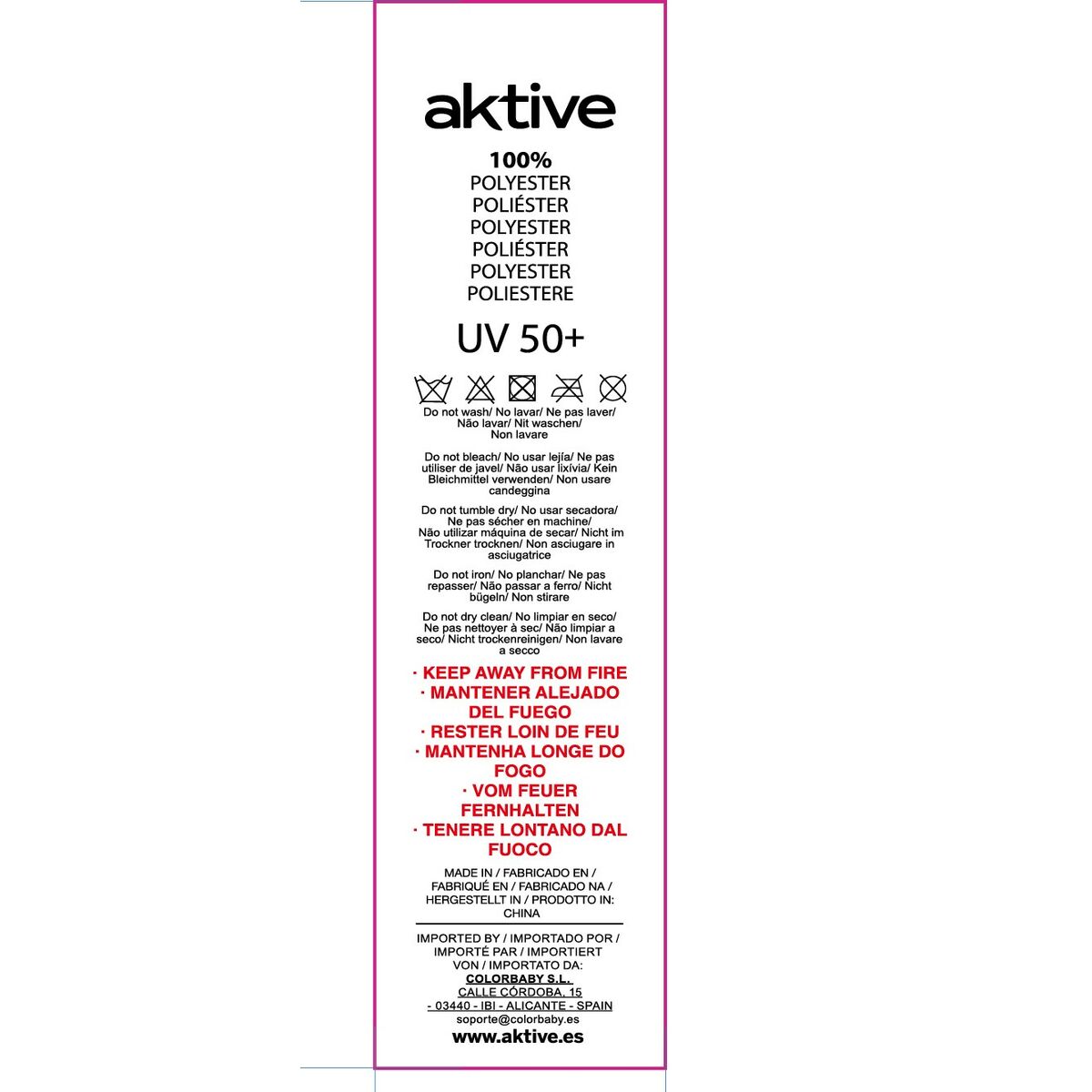 Umbrelă Aktive Albastru 220 x 207,5 x 220 cm (6 Unități)